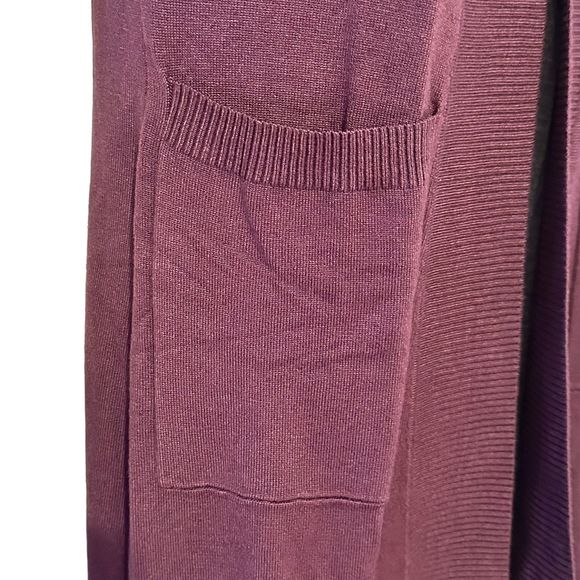 Now & Foreve Purple Long Cardigan Sweater Size M/L - Picture 3 of 7